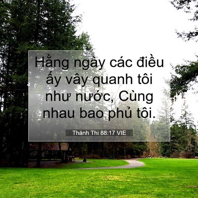 Picture 07 - Thánh Thi 88:17 VIE - Hằng ngày các điều ấy vây quanh tôi - Bible Verse Picture