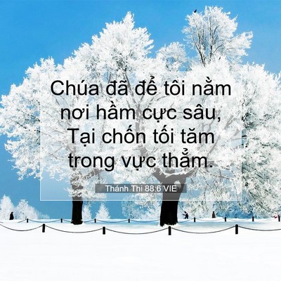 Picture 07 - Thánh Thi 88:6 VIE - Chúa đã để tôi nằm nơi hầm cực - Bible Verse Picture