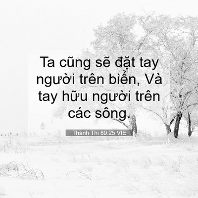 Picture 07 - Thánh Thi 89:25 VIE - Ta cũng sẽ đặt tay người trên biển, - Bible Verse Picture