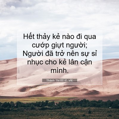 Picture 07 - Thánh Thi 89:41 VIE - Hết thảy kẻ nào đi qua cướp giựt - Bible Verse Picture