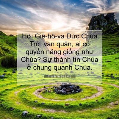 Picture 07 - Thánh Thi 89:8 VIE - Hỡi Giê-hô-va Đức Chúa Trời vạn - Bible Verse Picture