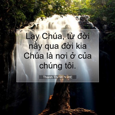 Picture 07 - Thánh Thi 90:1 VIE - Lạy Chúa, từ đời nầy qua đời kia - Bible Verse Picture