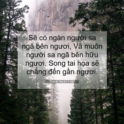 Picture 07 - Thánh Thi 91:7 VIE - Sẽ có ngàn người sa ngã bên ngươi, Và - Bible Verse Picture