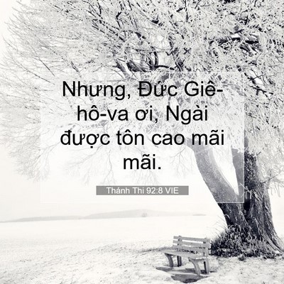 Picture 07 - Thánh Thi 92:8 VIE - Nhưng, Đức Giê-hô-va ơi, Ngài được - Bible Verse Picture