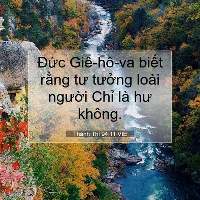 Picture 07 - Thánh Thi 94:11 VIE - Đức Giê-hô-va biết rằng tư tưởng - Bible Verse Picture