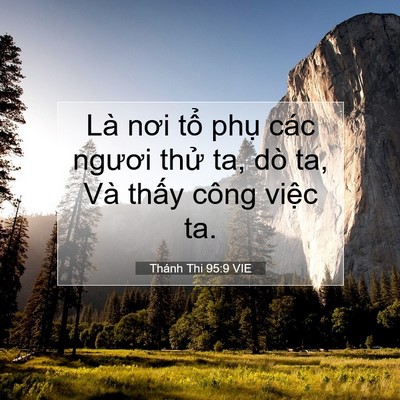 Picture 07 - Thánh Thi 95:9 VIE - Là nơi tổ phụ các ngươi thử ta, dò - Bible Verse Picture