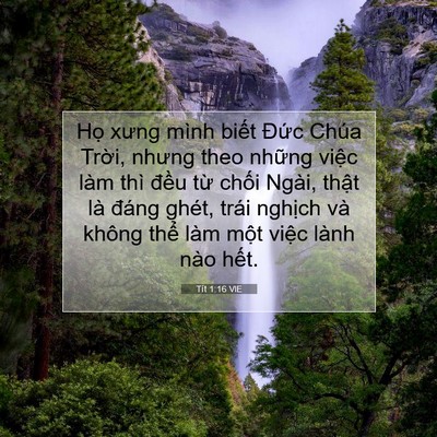 Picture 07 - Tít 1:16 VIE - Họ xưng mình biết Đức Chúa Trời, - Bible Verse Picture