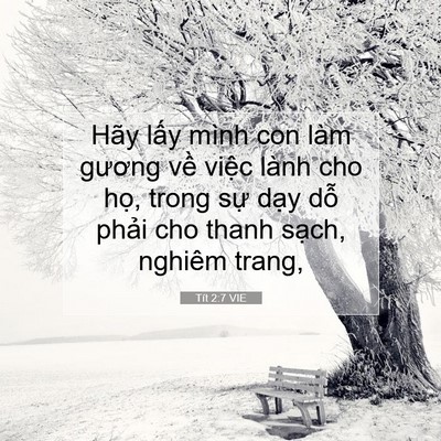 Picture 07 - Tít 2:7 VIE - Hãy lấy mình con làm gương về việc - Bible Verse Picture