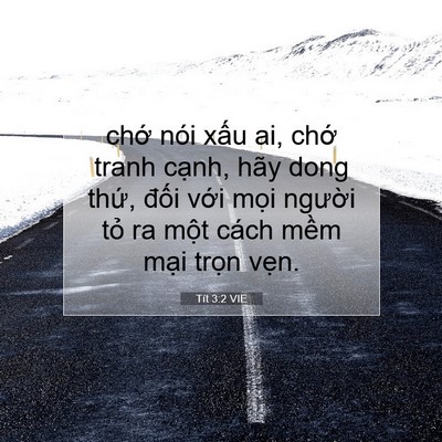Picture 07 - Tít 3:2 VIE - chớ nói xấu ai, chớ tranh cạnh, hãy - Bible Verse Picture