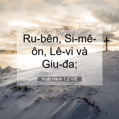 Picture 07 - Xuất Hành 1:2 VIE - Ru-bên, Si-mê-ôn, Lê-vi và - Bible Verse Picture