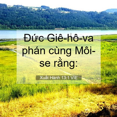 Picture 07 - Xuất Hành 13:1 VIE - Đức Giê-hô-va phán cùng Môi-se - Bible Verse Picture