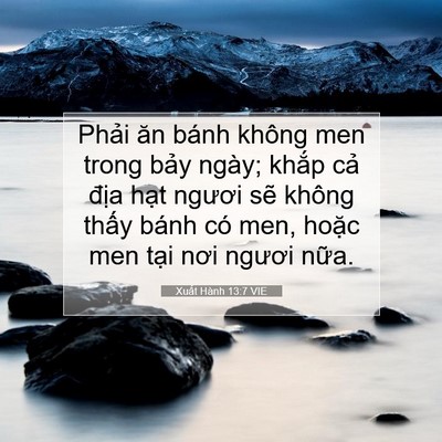 Picture 07 - Xuất Hành 13:7 VIE - Phải ăn bánh không men trong bảy ngày; - Bible Verse Picture