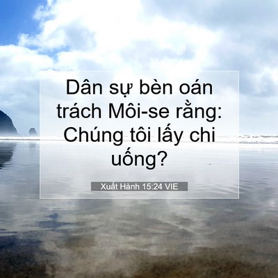 Picture 07 - Xuất Hành 15:24 VIE - Dân sự bèn oán trách Môi-se rằng: Chúng - Bible Verse Picture