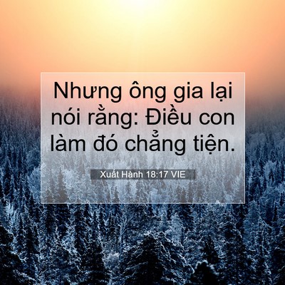 Picture 07 - Xuất Hành 18:17 VIE - Nhưng ông gia lại nói rằng: Điều con - Bible Verse Picture