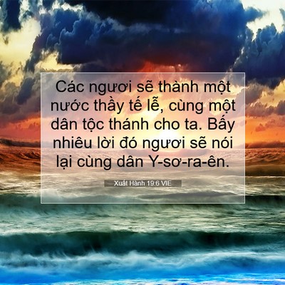 Picture 07 - Xuất Hành 19:6 VIE - Các ngươi sẽ thành một nước thầy - Bible Verse Picture