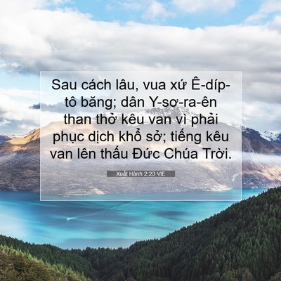 Picture 07 - Xuất Hành 2:23 VIE - Sau cách lâu, vua xứ Ê-díp-tô băng; dân - Bible Verse Picture