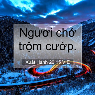 Picture 07 - Xuất Hành 20:15 VIE - Ngươi chớ trộm - Bible Verse Picture