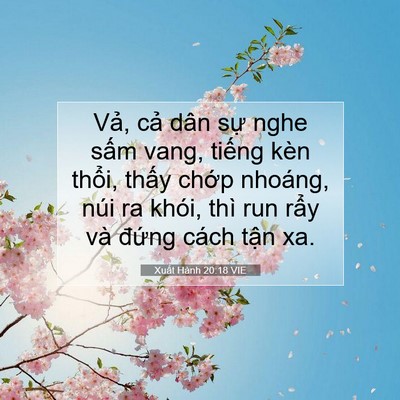 Picture 07 - Xuất Hành 20:18 VIE - Vả, cả dân sự nghe sấm vang, tiếng - Bible Verse Picture