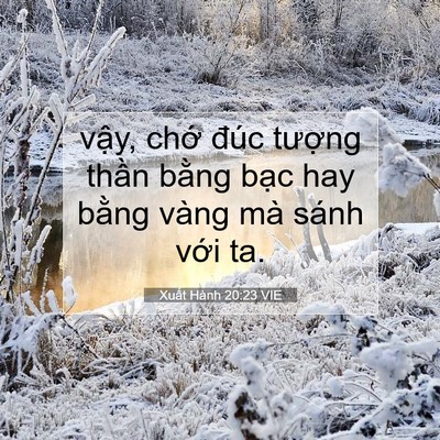 Picture 07 - Xuất Hành 20:23 VIE - vậy, chớ đúc tượng thần bằng bạc - Bible Verse Picture