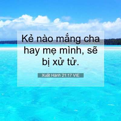 Picture 07 - Xuất Hành 21:17 VIE - Kẻ nào mắng cha hay mẹ mình, sẽ bị - Bible Verse Picture