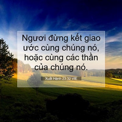 Picture 07 - Xuất Hành 23:32 VIE - Ngươi đừng kết giao ước cùng chúng - Bible Verse Picture