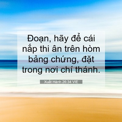 Picture 07 - Xuất Hành 26:34 VIE - Đoạn, hãy để cái nắp thi ân trên hòm - Bible Verse Picture