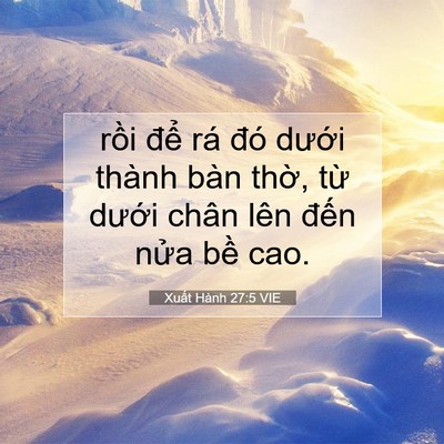 Picture 07 - Xuất Hành 27:5 VIE - rồi để rá đó dưới thành bàn thờ, - Bible Verse Picture