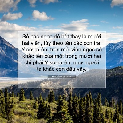 Picture 07 - Xuất Hành 28:21 VIE - Số các ngọc đó hết thảy là mười - Bible Verse Picture