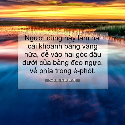 Picture 07 - Xuất Hành 28:26 VIE - Ngươi cũng hãy làm hai cái khoanh bằng - Bible Verse Picture