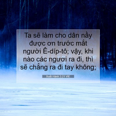 Picture 07 - Xuất Hành 3:21 VIE - Ta sẽ làm cho dân nầy được ơn trước - Bible Verse Picture