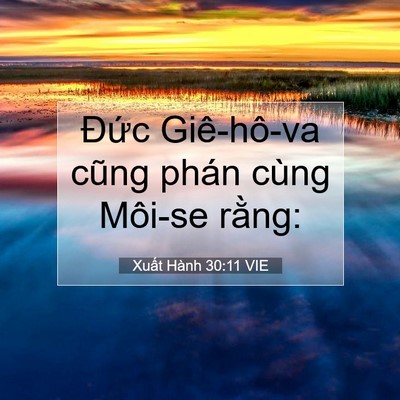 Picture 07 - Xuất Hành 30:11 VIE - Đức Giê-hô-va cũng phán cùng Môi-se - Bible Verse Picture