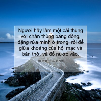 Picture 07 - Xuất Hành 30:18 VIE - Ngươi hãy làm một cái thùng với chân - Bible Verse Picture