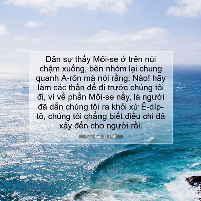 Picture 07 - Xuất Hành 32:1 VIE - Dân sự thấy Môi-se ở trên núi chậm - Bible Verse Picture