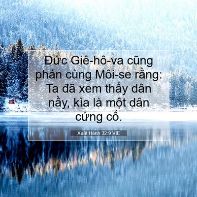 Picture 07 - Xuất Hành 32:9 VIE - Đức Giê-hô-va cũng phán cùng Môi-se - Bible Verse Picture