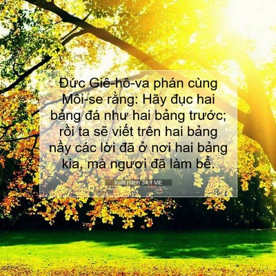 Picture 07 - Xuất Hành 34:1 VIE - Đức Giê-hô-va phán cùng Môi-se rằng: - Bible Verse Picture