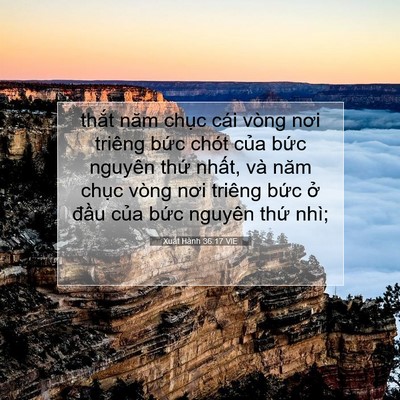 Picture 07 - Xuất Hành 36:17 VIE - thắt năm chục cái vòng nơi triêng bức - Bible Verse Picture