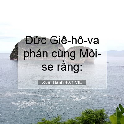 Picture 07 - Xuất Hành 40:1 VIE - Đức Giê-hô-va phán cùng Môi-se - Bible Verse Picture