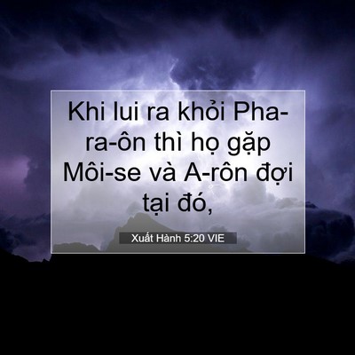 Picture 07 - Xuất Hành 5:20 VIE - Khi lui ra khỏi Pha-ra-ôn thì họ gặp - Bible Verse Picture