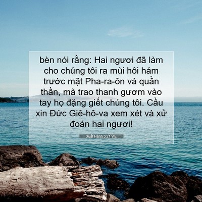 Picture 07 - Xuất Hành 5:21 VIE - bèn nói rằng: Hai ngươi đã làm cho - Bible Verse Picture