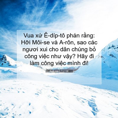 Picture 07 - Xuất Hành 5:4 VIE - Vua xứ Ê-díp-tô phán rằng: Hỡi Môi-se - Bible Verse Picture