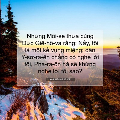 Picture 07 - Xuất Hành 6:12 VIE - Nhưng Môi-se thưa cùng Đức Giê-hô-va - Bible Verse Picture