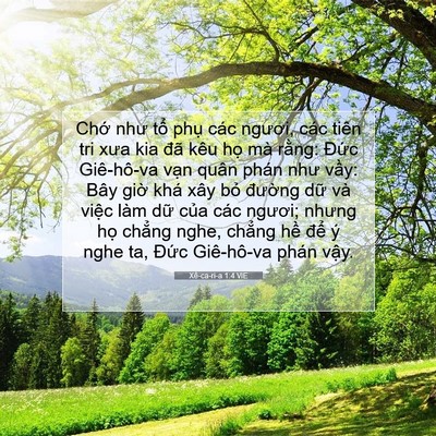 Picture 07 - Xê-ca-ri-a 1:4 VIE - Chớ như tổ phụ các ngươi, các tiên - Bible Verse Picture