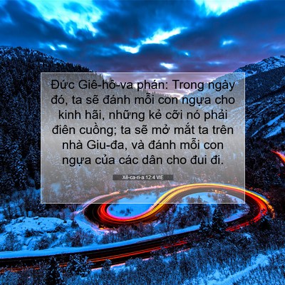 Picture 07 - Xê-ca-ri-a 12:4 VIE - Đức Giê-hô-va phán: Trong ngày đó, ta - Bible Verse Picture