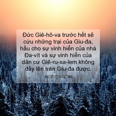 Picture 07 - Xê-ca-ri-a 12:7 VIE - Đức Giê-hô-va trước hết sẽ cứu - Bible Verse Picture