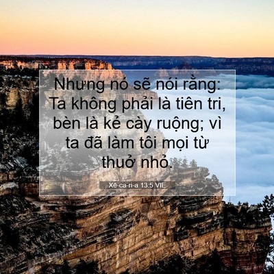 Picture 07 - Xê-ca-ri-a 13:5 VIE - Nhưng nó sẽ nói rằng: Ta không phải là - Bible Verse Picture