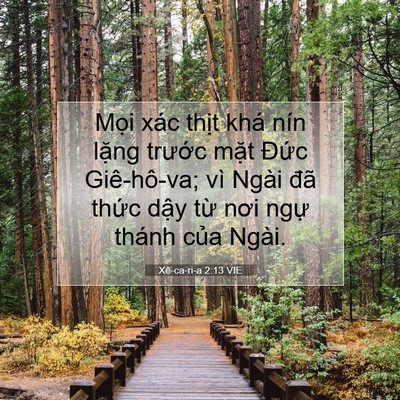 Picture 07 - Xê-ca-ri-a 2:13 VIE - Mọi xác thịt khá nín lặng trước mặt - Bible Verse Picture