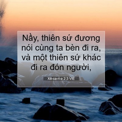 Picture 07 - Xê-ca-ri-a 2:3 VIE - Nầy, thiên sứ đương nói cùng ta bèn - Bible Verse Picture