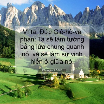 Picture 07 - Xê-ca-ri-a 2:5 VIE - Vì ta, Đức Giê-hô-va phán: Ta sẽ làm - Bible Verse Picture