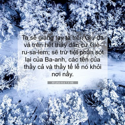 Picture 07 - Xê-pha-ni-a 1:4 VIE - Ta sẽ giang tay ta trên Giu-đa và trên - Bible Verse Picture