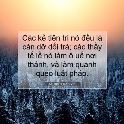 Picture 07 - Xê-pha-ni-a 3:4 VIE - Các kẻ tiên tri nó đều là càn dỡ - Bible Verse Picture